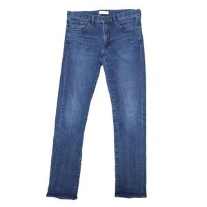 Uniqlo Selvedge Jeans Mens 31 Low Rise Slim Straight Blue Denim Fabric Kaihara
